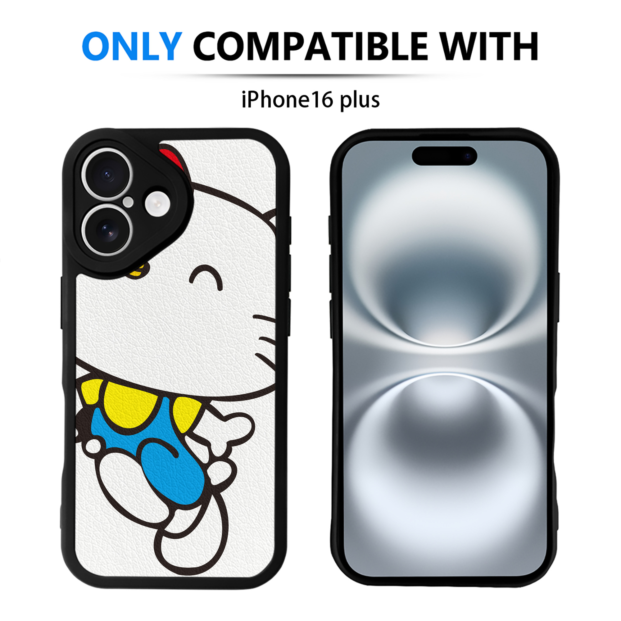 （画像用） Hello Kitty ハローキティ 【iPhone 16シリーズ対応】シリコンスマホケース（レザー調） 材質：シリコン